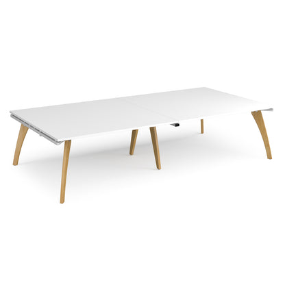 Fuze rectangular boardroom table - FZBT3216-WH-WH