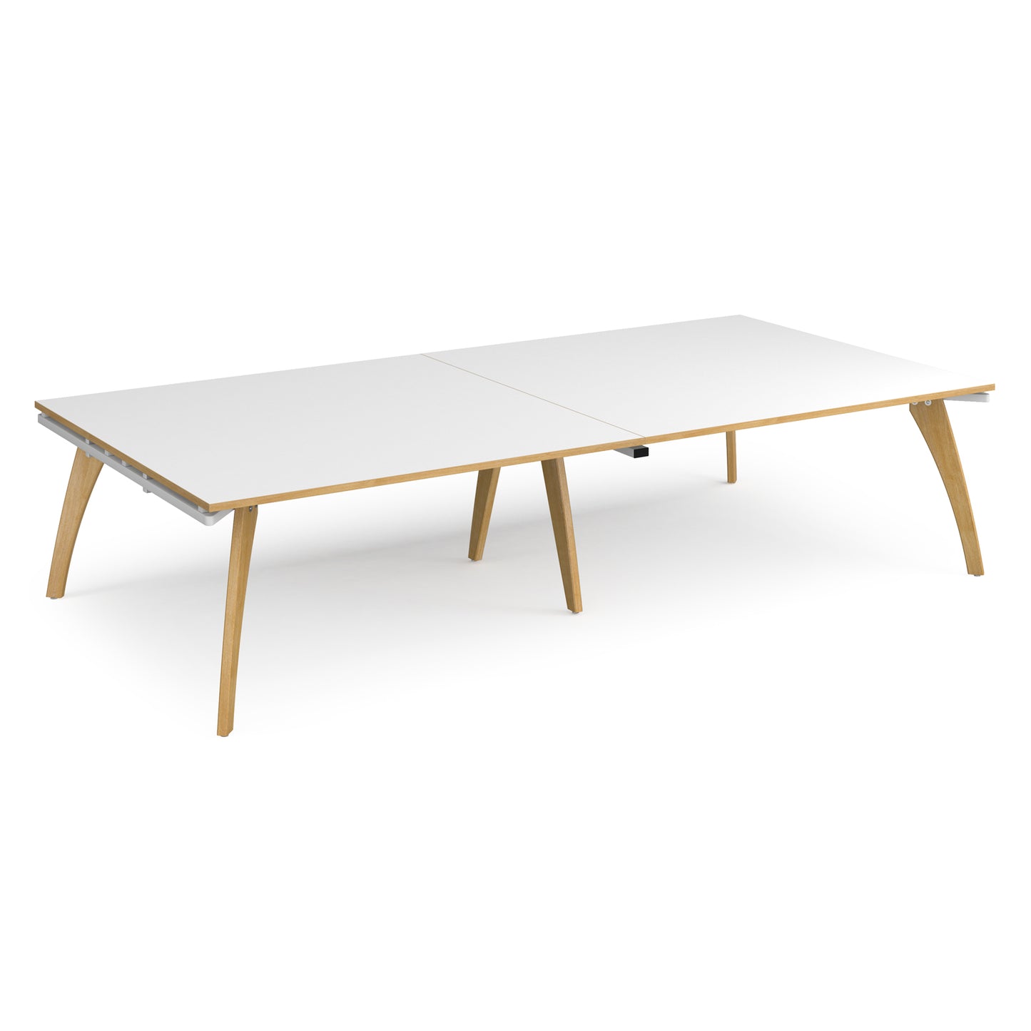 Fuze rectangular boardroom table - FZBT3216-WH-WO