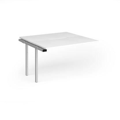 Connex Plus Goal Post back to back add on desks 1200mm deep - GCO1212-AB-S-WH