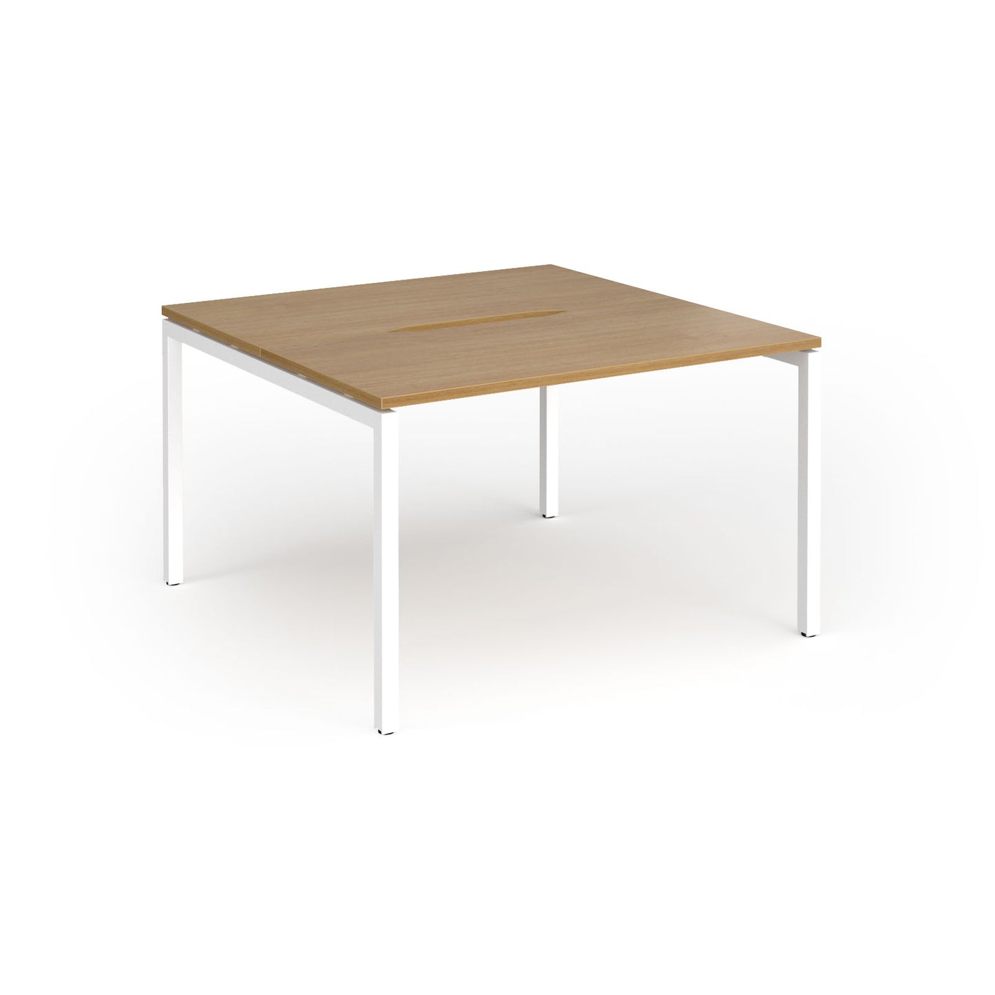 Connex Plus Goal Post back to back desks 1200mm deep - GCO1212-WH-O