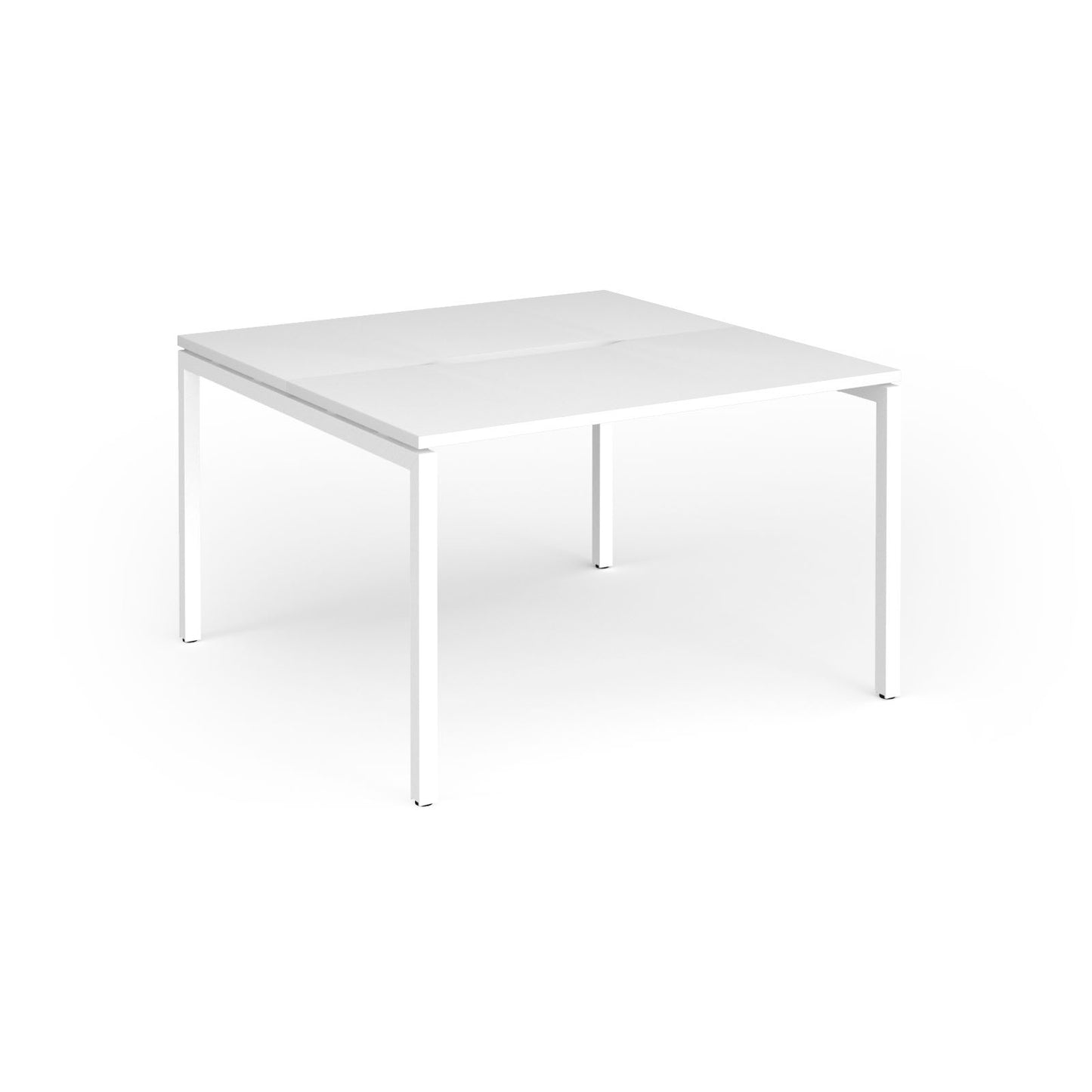 Connex Plus Goal Post back to back desks 1200mm deep - GCO1212-WH-WH