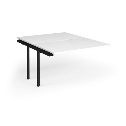 Connex Plus Goal Post back to back add on desks 1600mm deep - GCO1216-AB-K-WH