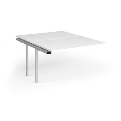 Connex Plus Goal Post back to back add on desks 1600mm deep - GCO1216-AB-S-WH
