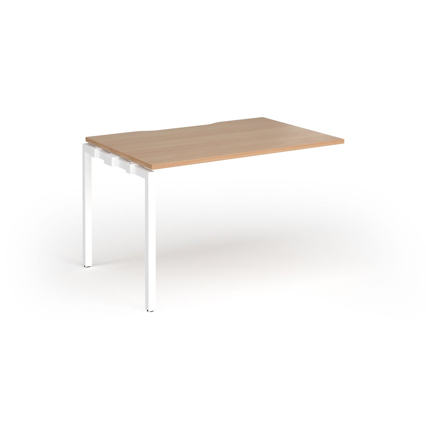 Connex Plus Goal Post Single Desk Add On 800mm deep - GCO128-AB-WH-B