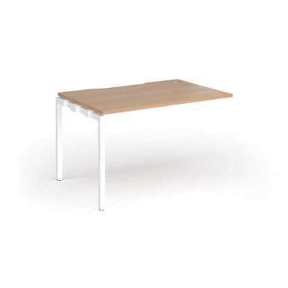 Connex Plus Goal Post Single Desk Add On 800mm deep - GCO128-AB-WH-B