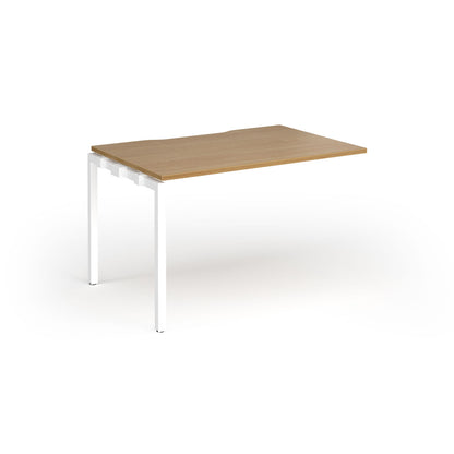 Connex Plus Goal Post Single Desk Add On 800mm deep - GCO128-AB-WH-O