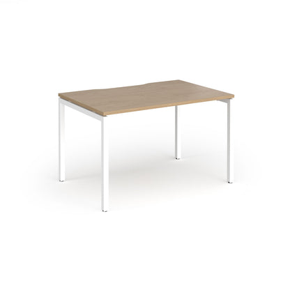 Connex Plus Goal Post Single Desk 800mm deep - GCO128-WH-KO