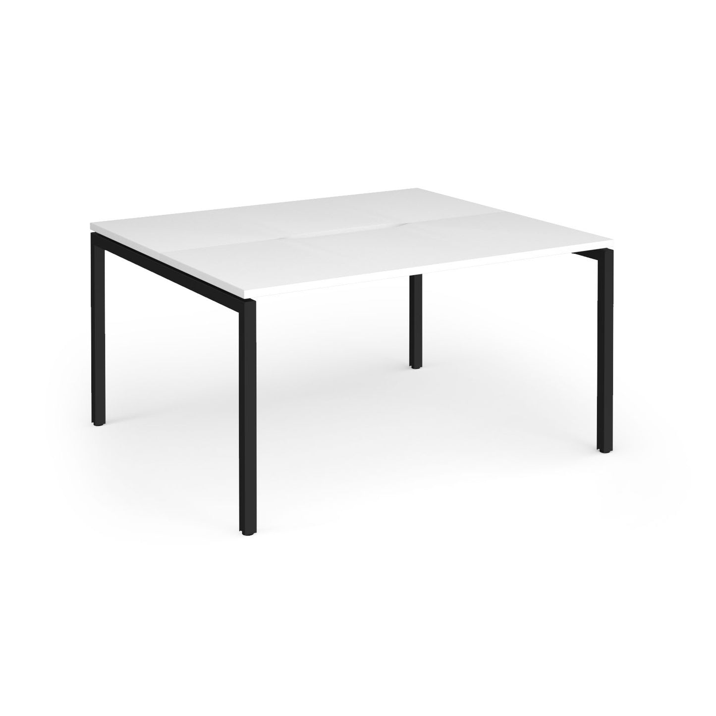 Connex Plus Goal Post back to back desks 1200mm deep - GCO1412-K-WH