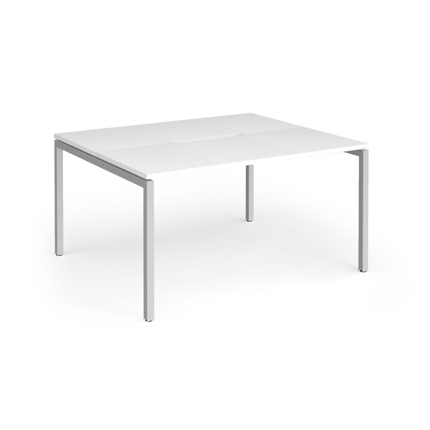 Connex Plus Goal Post back to back desks 1200mm deep - GCO1412-S-WH
