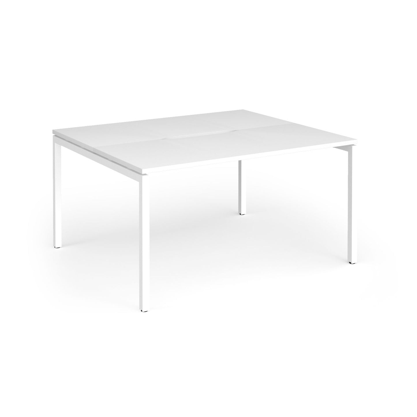 Connex Plus Goal Post back to back desks 1200mm deep - GCO1412-WH-WH