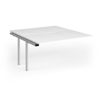 Connex Plus Goal Post back to back add on desks 1600mm deep - GCO1416-AB-S-WH