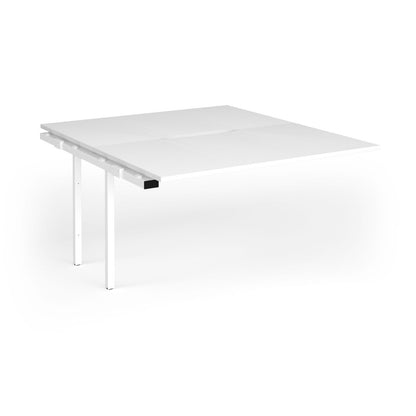 Connex Plus Goal Post back to back add on desks 1600mm deep - GCO1416-AB-WH-WH