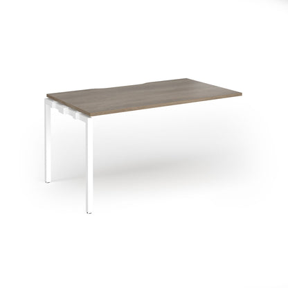Connex Plus Goal Post Single Desk Add On 800mm deep - GCO148-AB-WH-NO