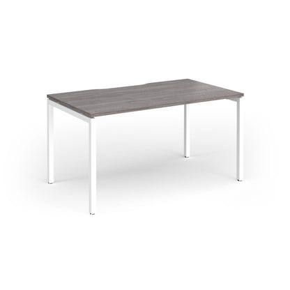 Connex Plus Goal Post Single Desk 800mm deep - GCO148-WH-GO