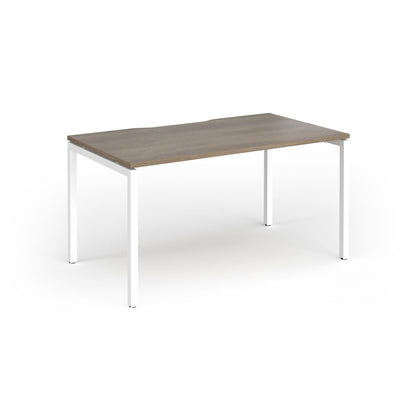 Connex Plus Goal Post Single Desk 800mm deep - GCO148-WH-NO