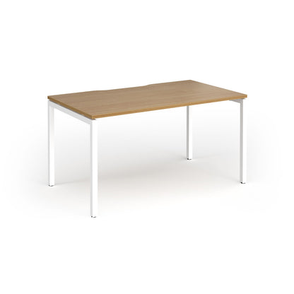 Connex Plus Goal Post Single Desk 800mm deep - GCO148-WH-O