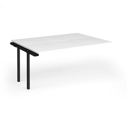 Connex Plus Goal Post back to back add on desks 1200mm deep - GCO1612-AB-K-WH
