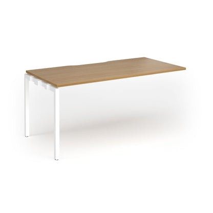 Connex Plus Goal Post Single Desk Add On 800mm deep - GCO168-AB-WH-O