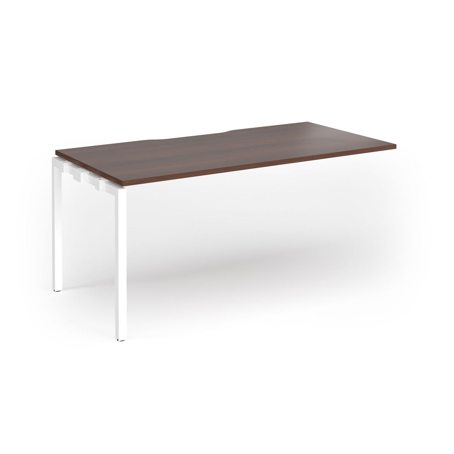 Connex Plus Goal Post Single Desk Add On 800mm deep - GCO168-AB-WH-W