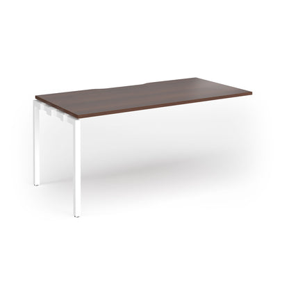 Connex Plus Goal Post Single Desk Add On 800mm deep - GCO168-AB-WH-W