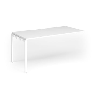 Connex Plus Goal Post Single Desk Add On 800mm deep - GCO168-AB-WH-WH
