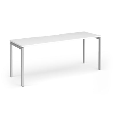 Connex Plus Goal Post Single Desk 600mm deep - GCO186-S-WH