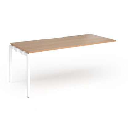 Connex Plus Goal Post Single Desk Add On 800mm deep - GCO188-AB-WH-B