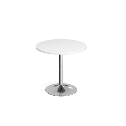 Genoa circular dining table with trumpet base