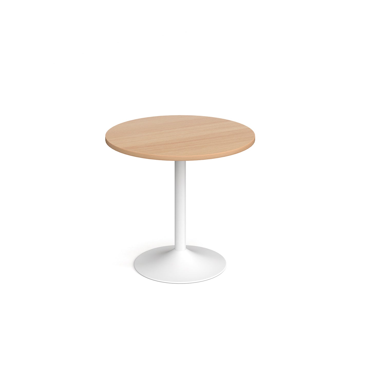 Genoa circular dining table with trumpet base - GDC800-WH-B
