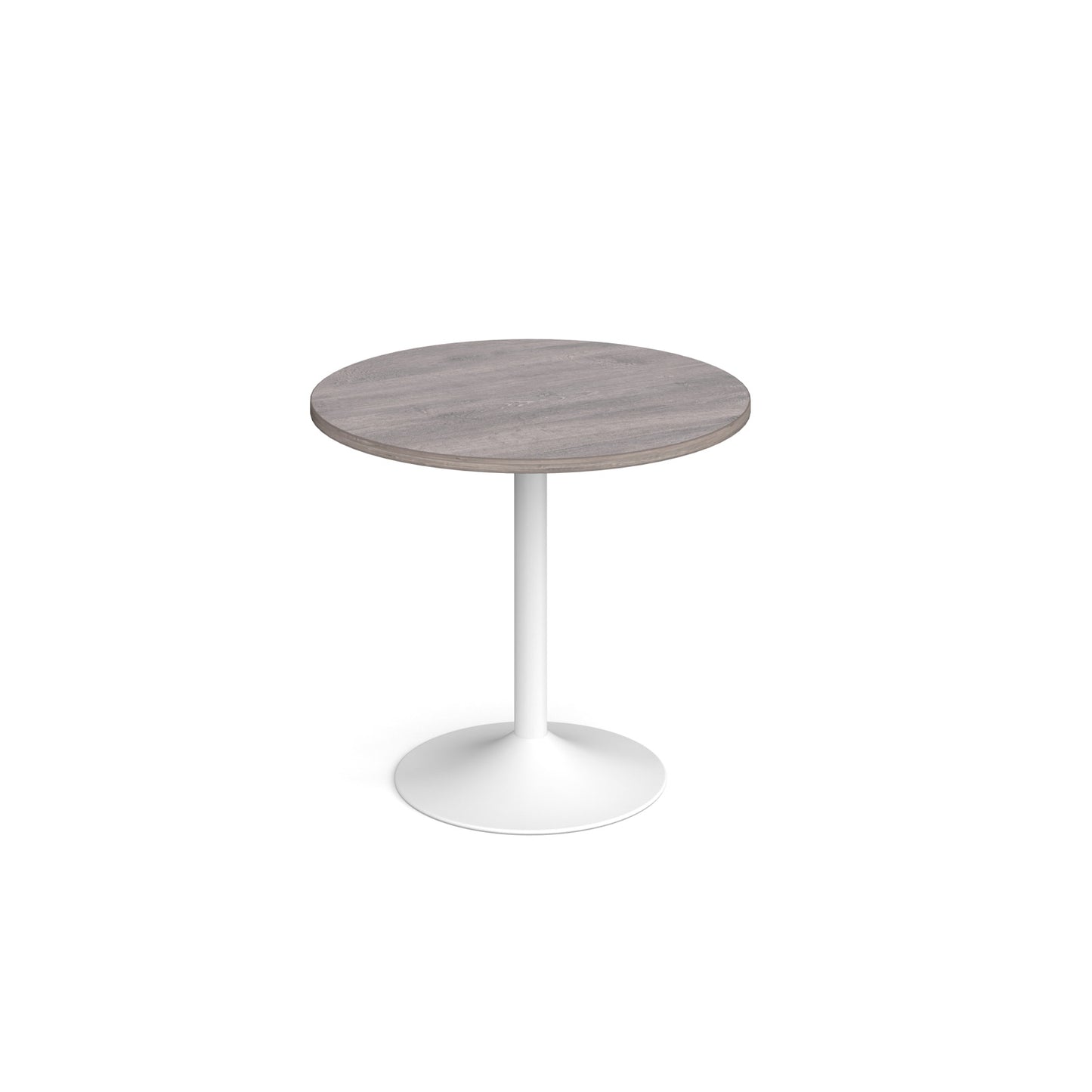 Genoa circular dining table with trumpet base - GDC800-WH-GO