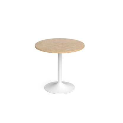 Genoa circular dining table with trumpet base