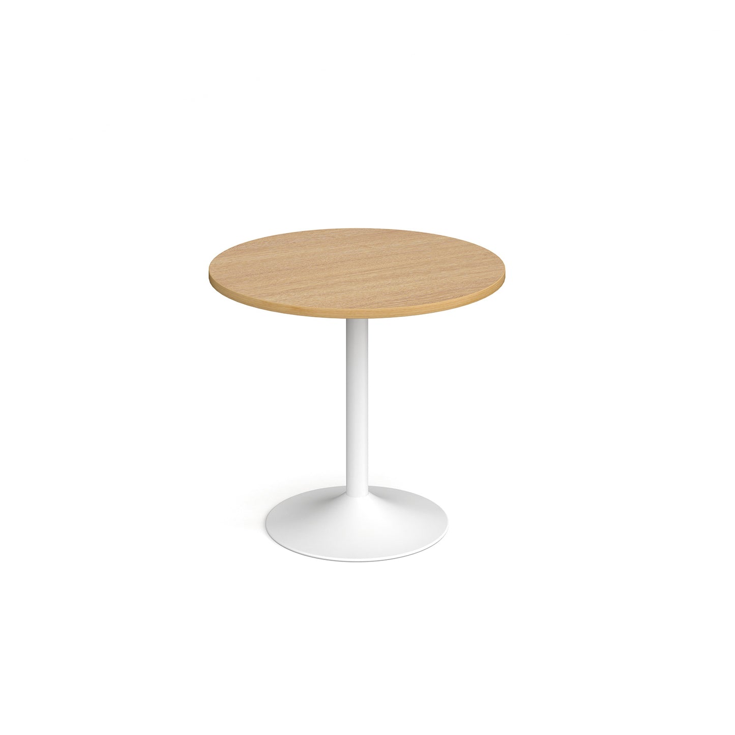 Genoa circular dining table with trumpet base - GDC800-WH-O