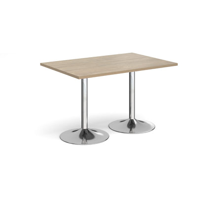 Genoa rectangular dining table with trumpet base