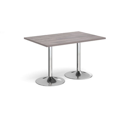 Genoa rectangular dining table with trumpet base