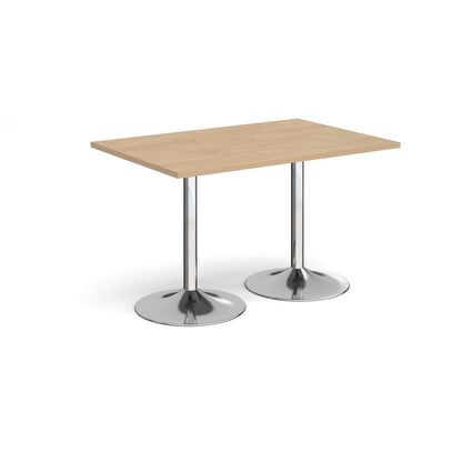 Genoa rectangular dining table with trumpet base