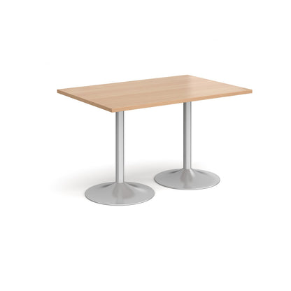 Genoa rectangular dining table with trumpet base