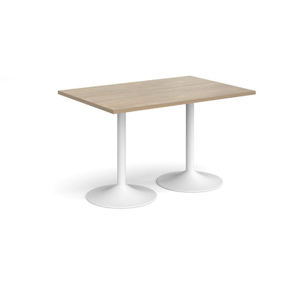 Genoa rectangular dining table with trumpet base