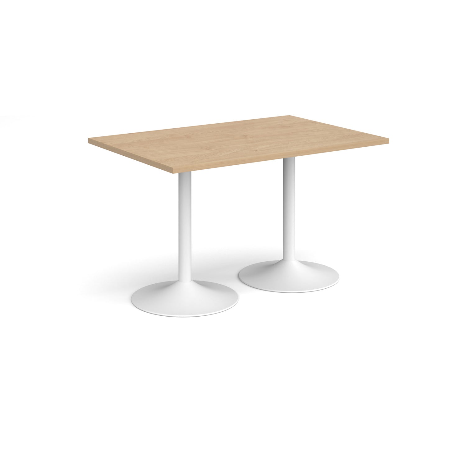 Genoa rectangular dining table with trumpet base - GDR1200-WH-KO