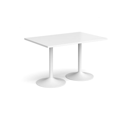 Genoa rectangular dining table with trumpet base