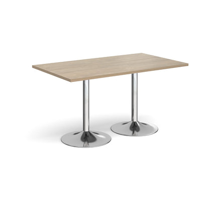 Genoa rectangular dining table with trumpet base