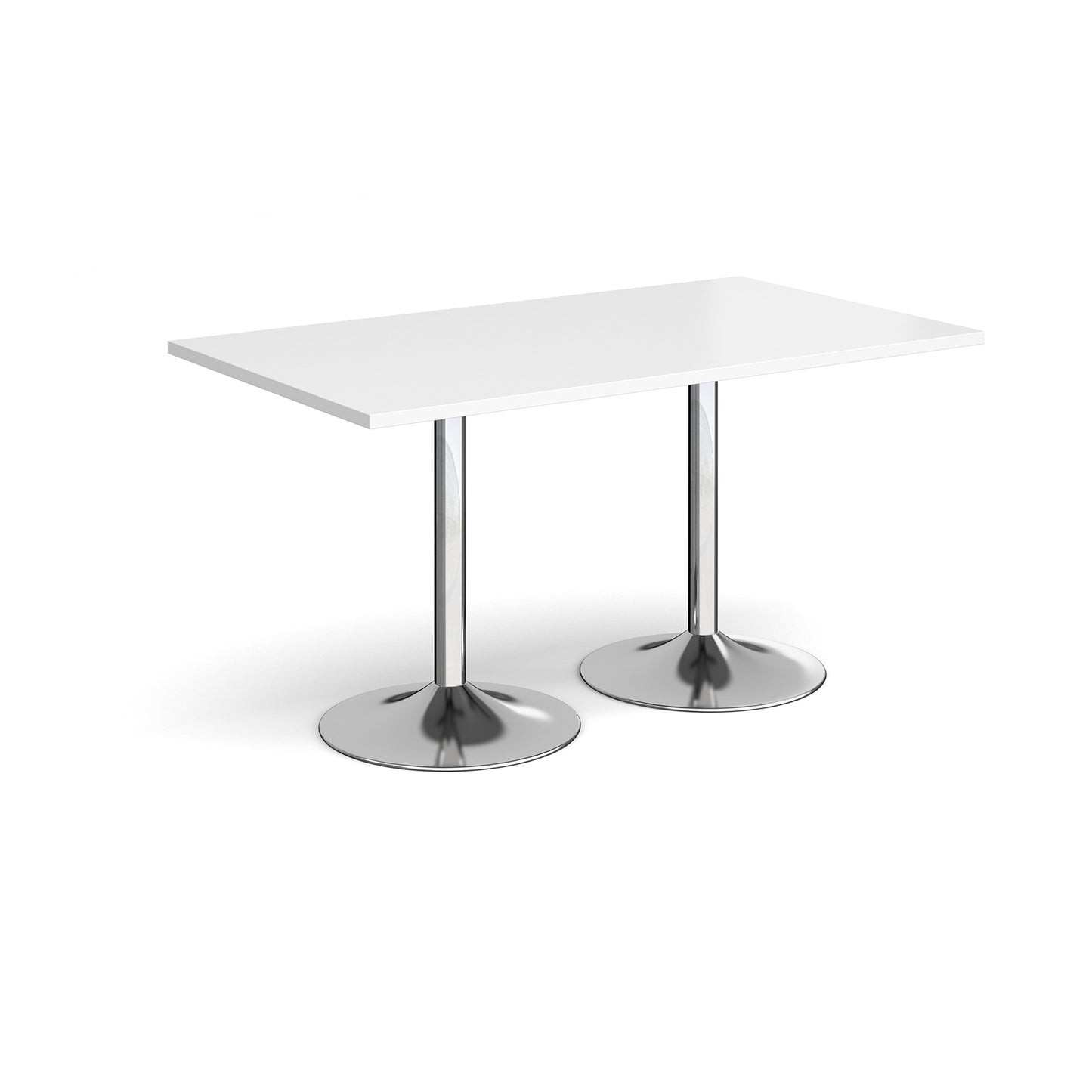Genoa rectangular dining table with trumpet base - GDR1400-C-WH