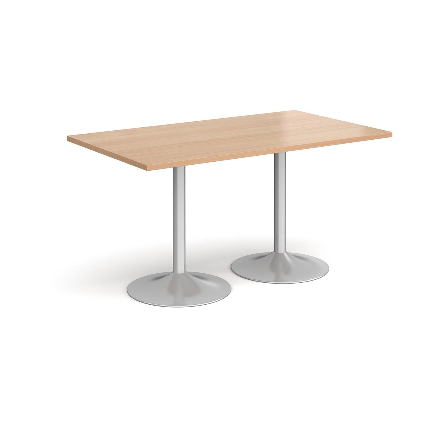 Genoa rectangular dining table with trumpet base