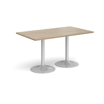 Genoa rectangular dining table with trumpet base