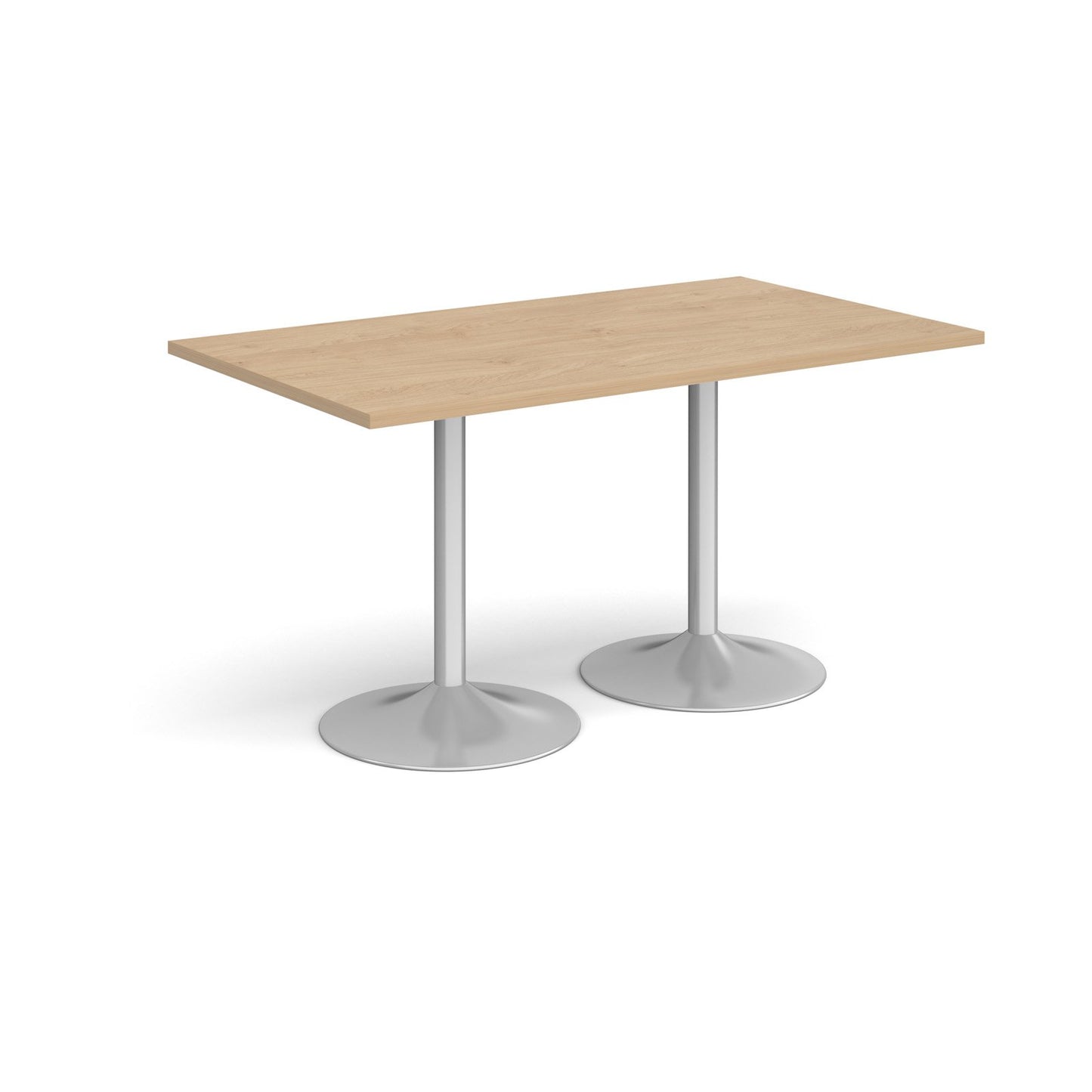 Genoa rectangular dining table with trumpet base