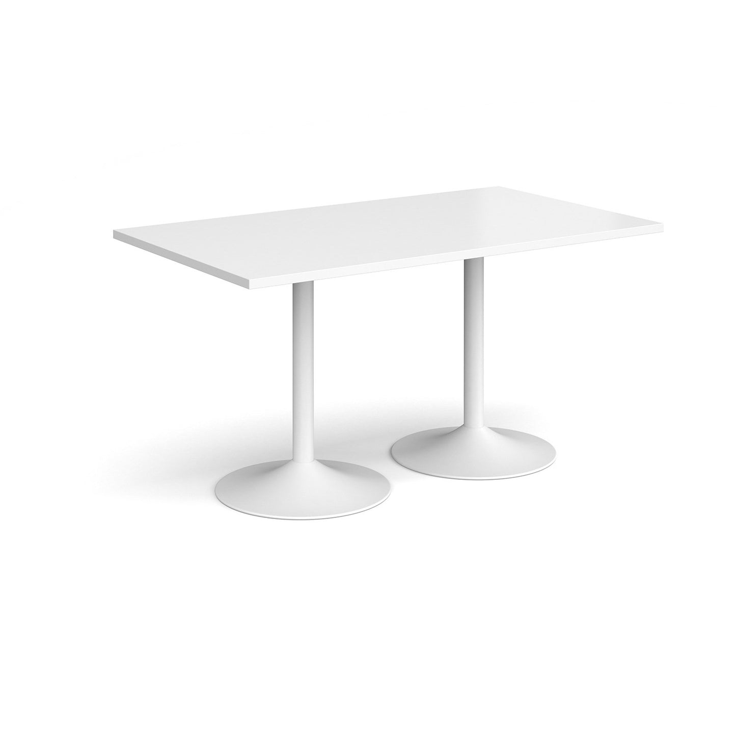 Genoa rectangular dining table with trumpet base