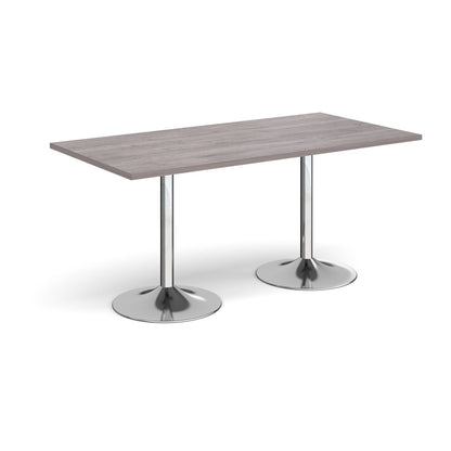 Genoa rectangular dining table with trumpet base