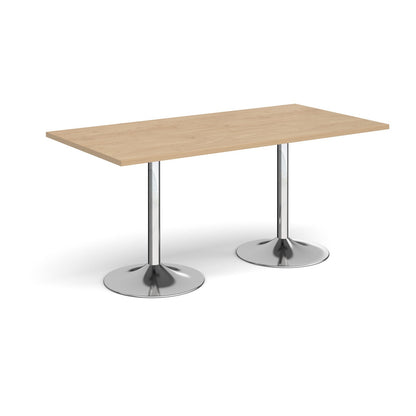 Genoa rectangular dining table with trumpet base