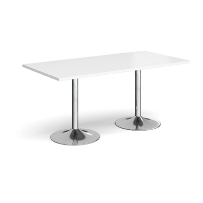 Genoa rectangular dining table with trumpet base