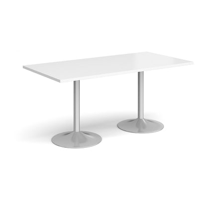 Genoa rectangular dining table with trumpet base