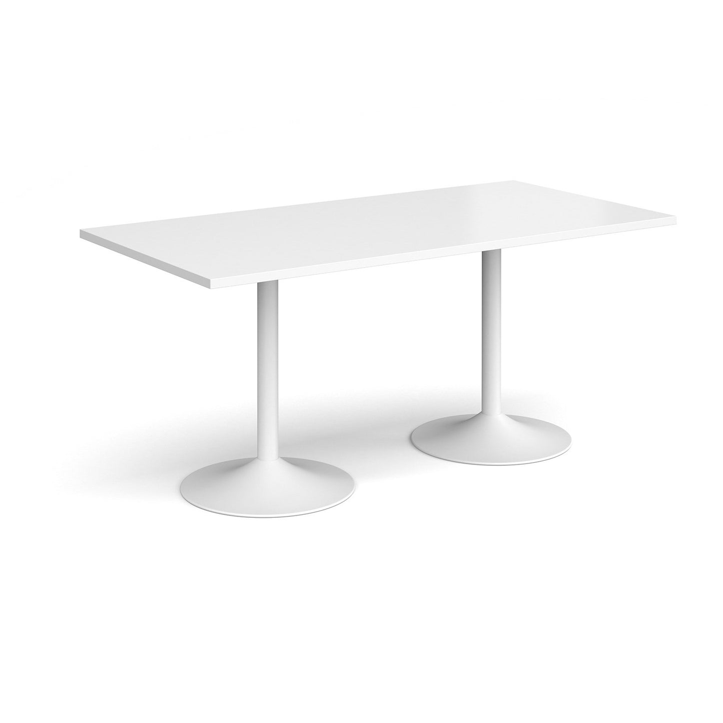 Genoa rectangular dining table with trumpet base